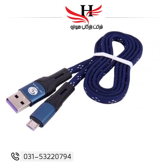 کابل شارژ اندروید ایکس پی مدل XP-C213 با طراحی مقاوم و سرعت انتقال داده بالا، مناسب برای انواع گوشی‌های هوشمند و دستگاه‌های دارای درگاه اندروید